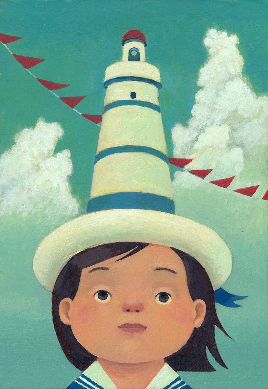 後藤範行「風速6メートルの少女」 （木製パネルにアクリル、SM） 58,300円