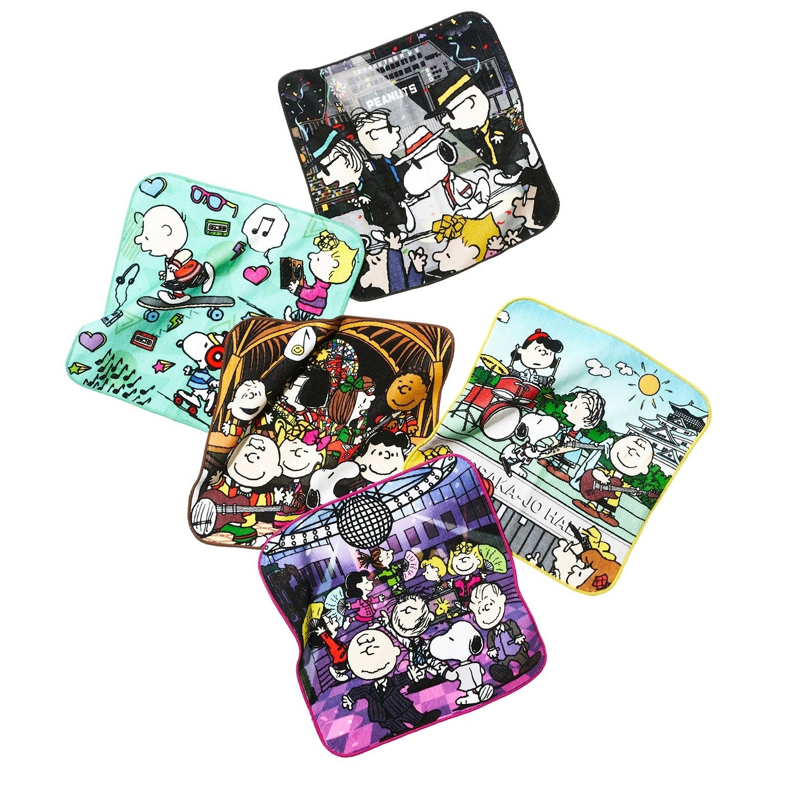 ミニタオル5枚セット（約25×25cm） 各880円