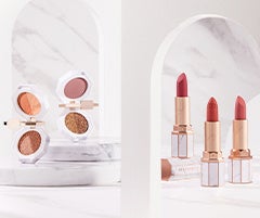 パラダイスデュアルパレット 全2色 各3,960円、リップパラダイスエフォートレスマットリップスティック 全3色 4,114円 