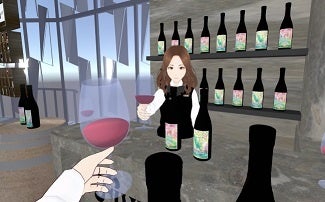 阪神名物催事「ワイン祭」さながらにアバター同志で乾杯！