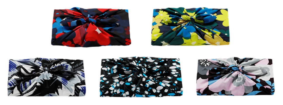 ミッシェルバッハ クッキーローゼ 18枚入り  マルニ　アーカイブファブリックハンカチセット ハンカチサイズ：約 40cmx40cm 各3,240円