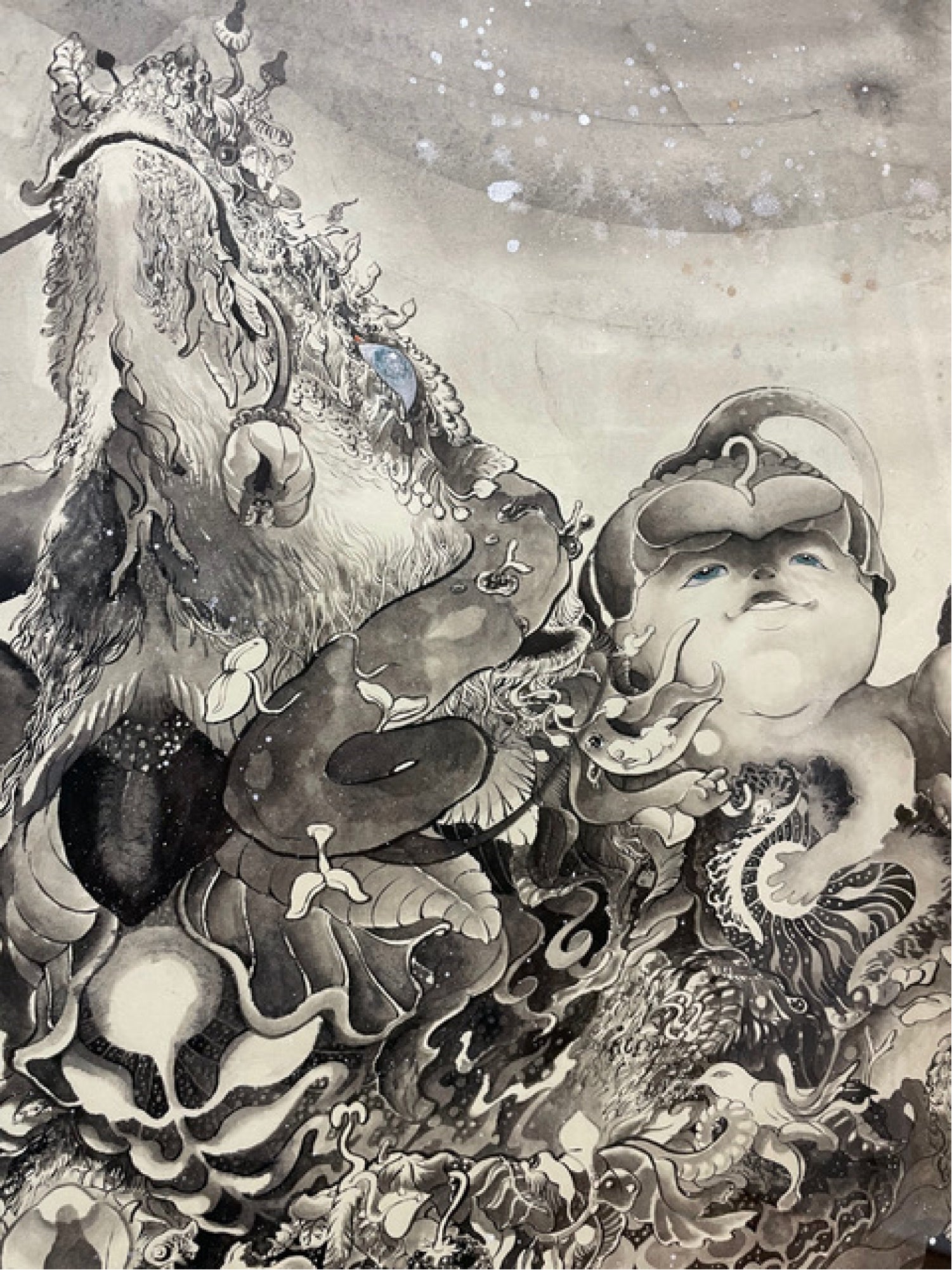 「雲心月性 （うんしんげっせい）」（部分） （墨・顔彩、縦72.7×横54.5㎝ ） 506,000円