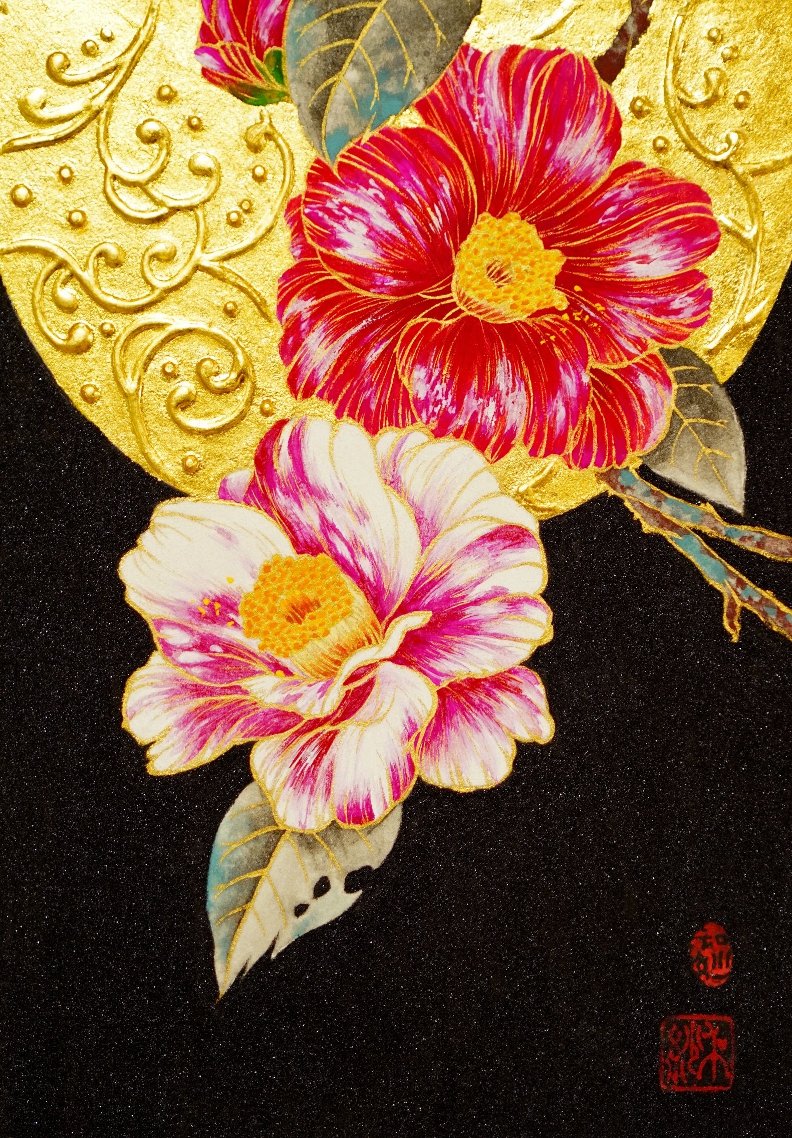 「冬のまどかⅡ」 （日本画、SM） 77,000円