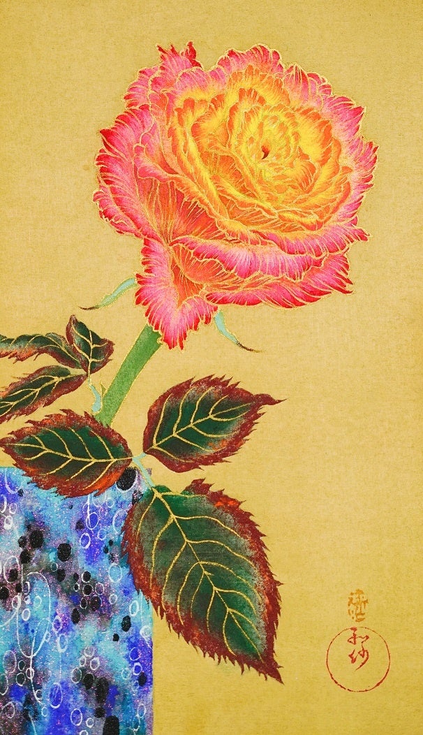 「花雫」 （日本画、M3号） 110,000円