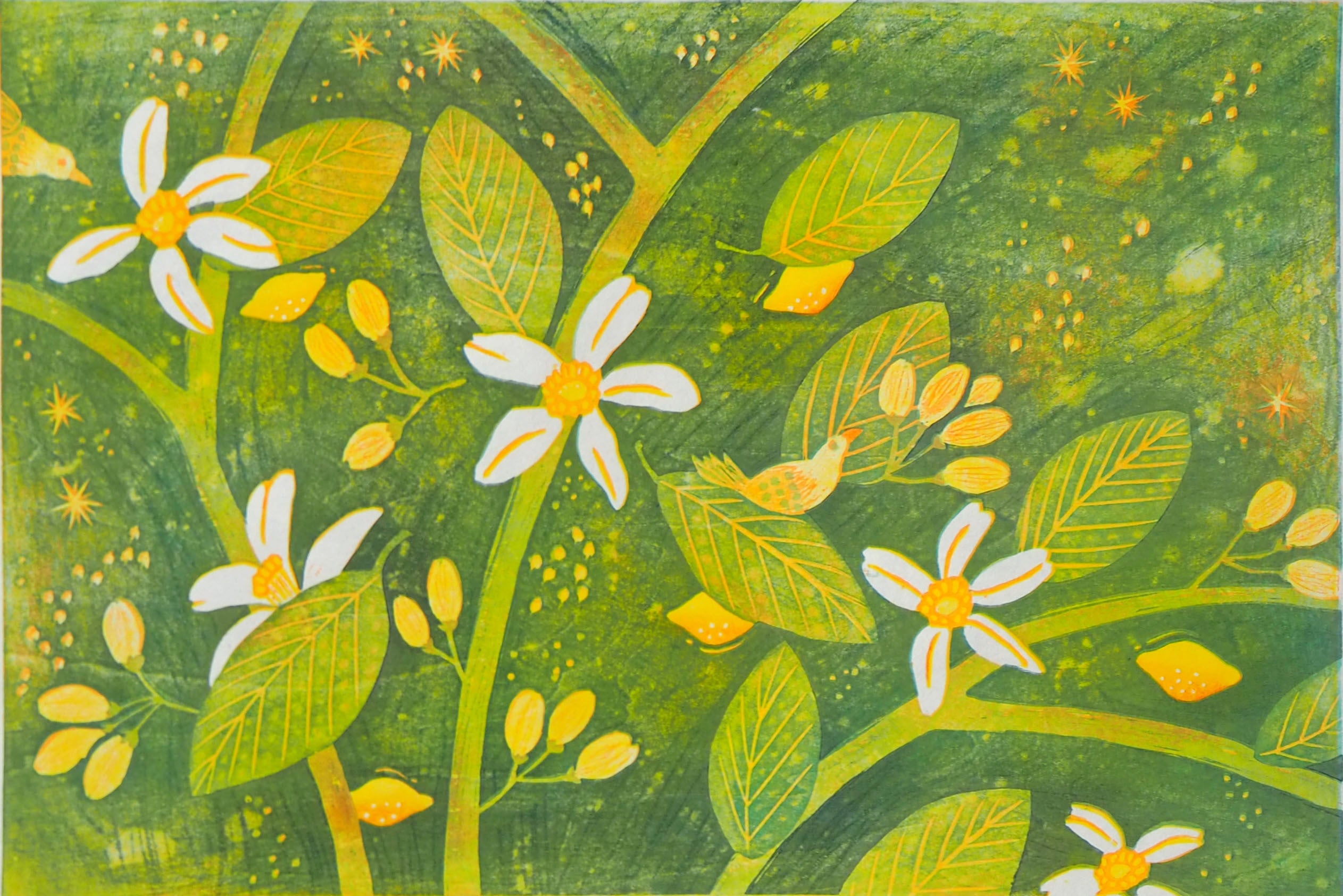 田村洋子「Lemon baby」 （木版画、30×45㎝） 56,100円