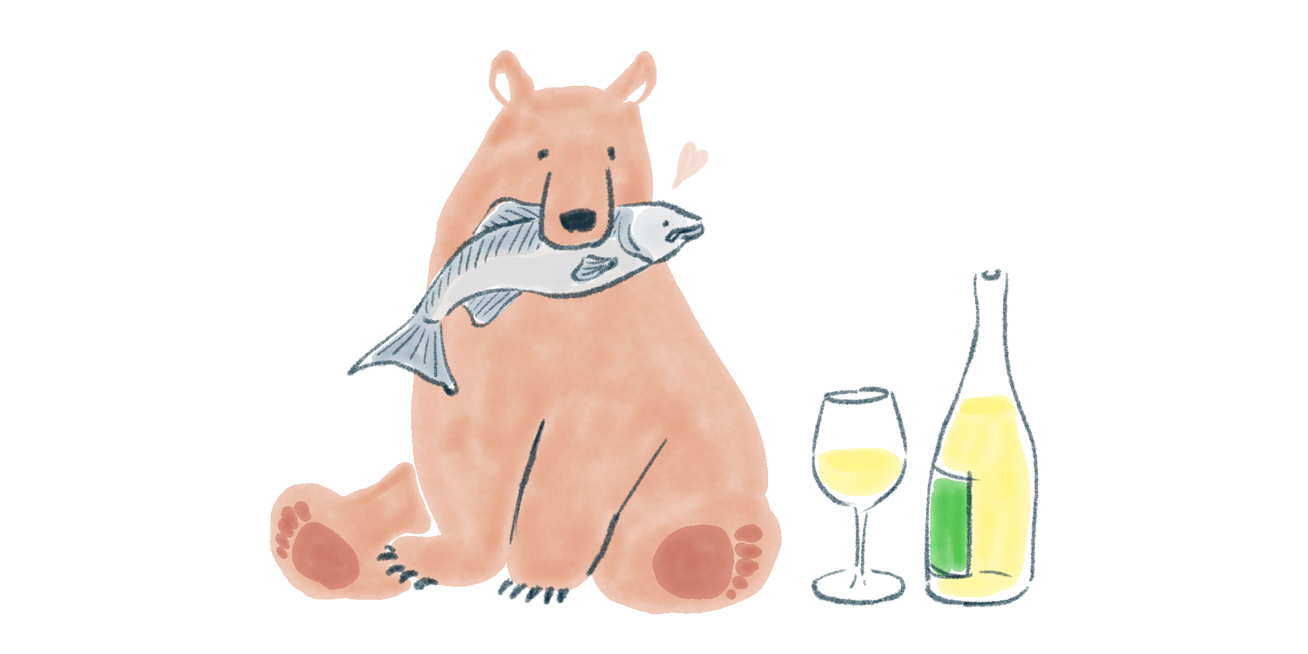 お魚には白ワイン