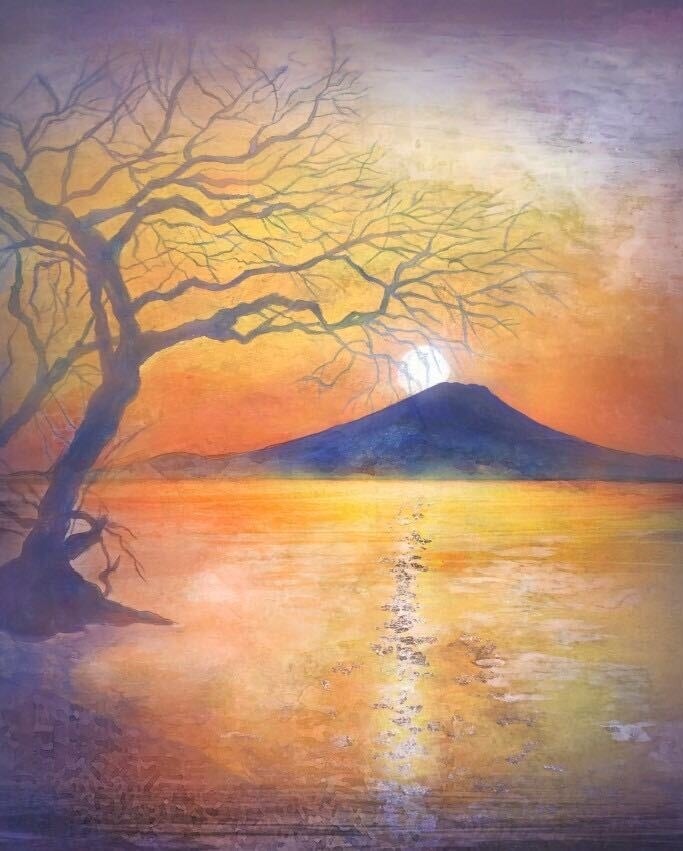 【西軍】國枝愛子「幻の富士Ⅱ」 （日本画、F3号） 85,800円