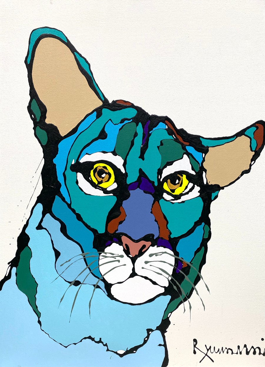 「Puma」 （Enamel & acrylic on canvas、72.7×53cm（P20号 ）、キャンバスのみ）