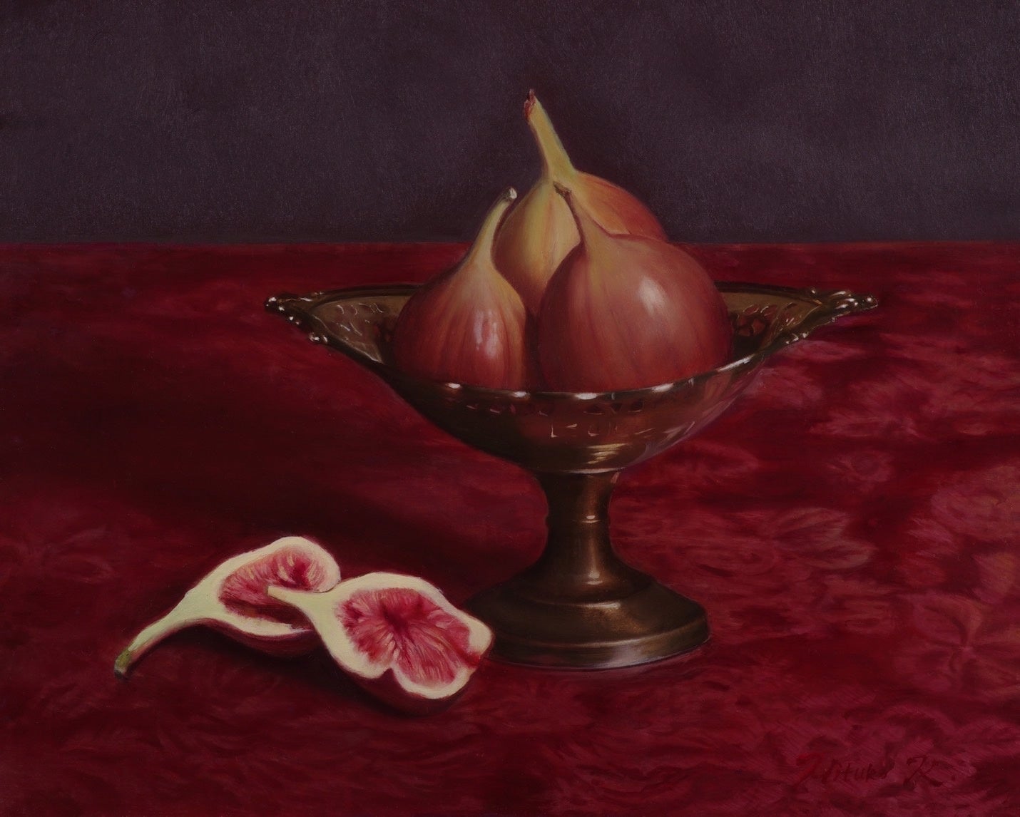 「無花果(知恵の木の実)」 (油彩・パネル、F3号) 88,000円