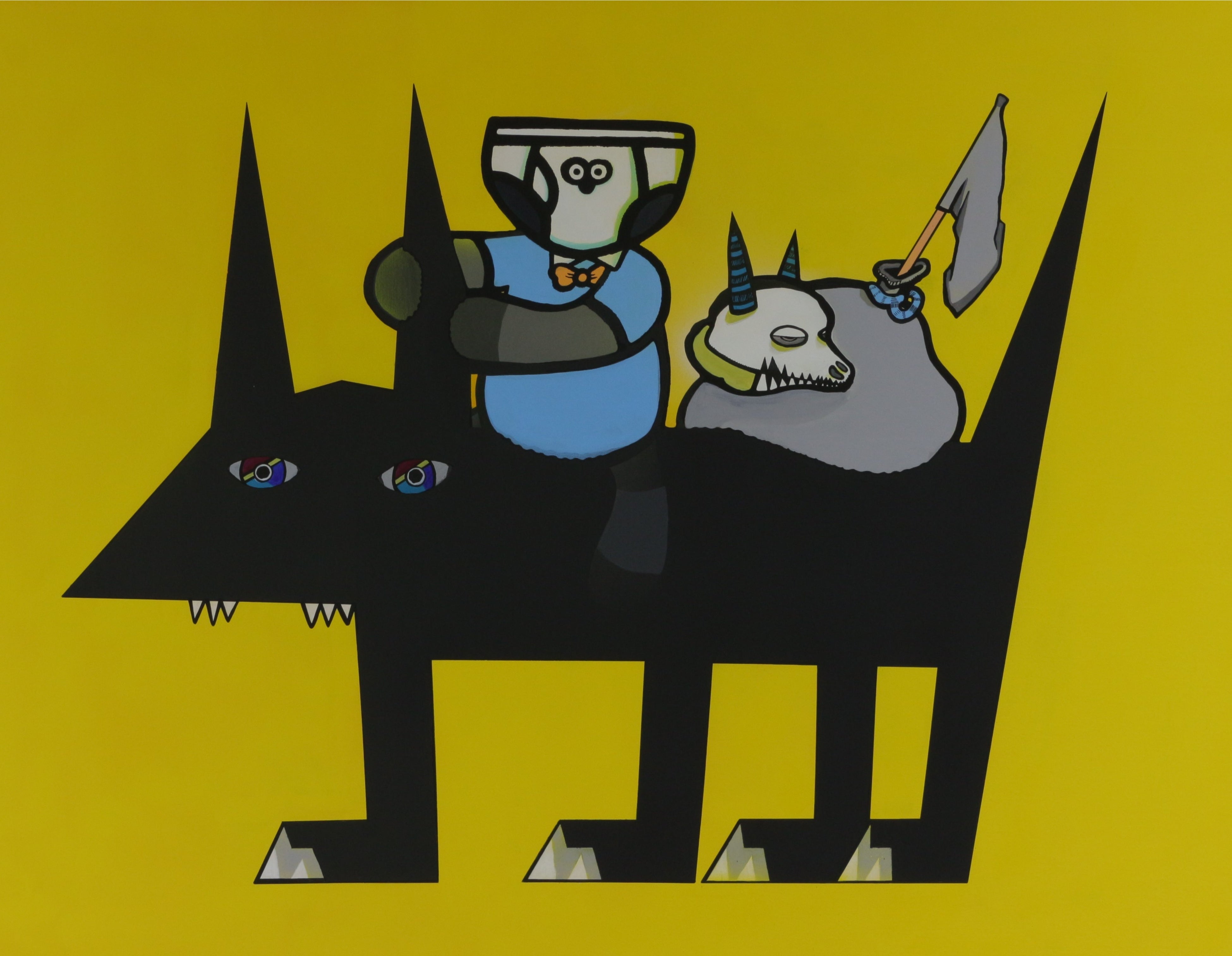 川平遼佑「お助けフレンド」 （アクリル絵具、F50号) 605,000円