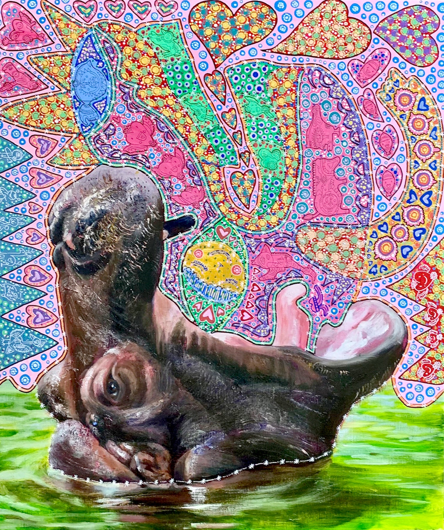 芸人たいぞう絵画 今日は吉本興業の芸人さんであり、アーチストのたいぞうさんが