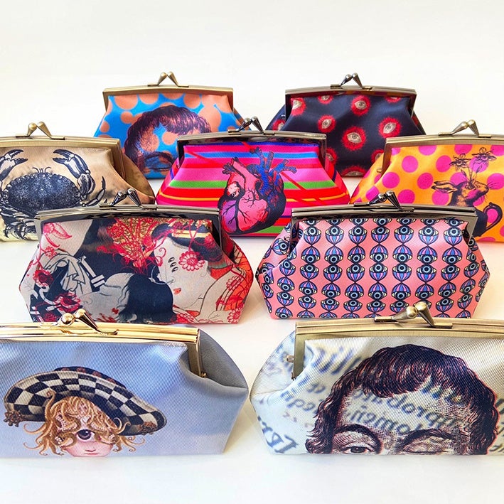 hellbent lab 「親子がま口ポーチ」　各12,100円