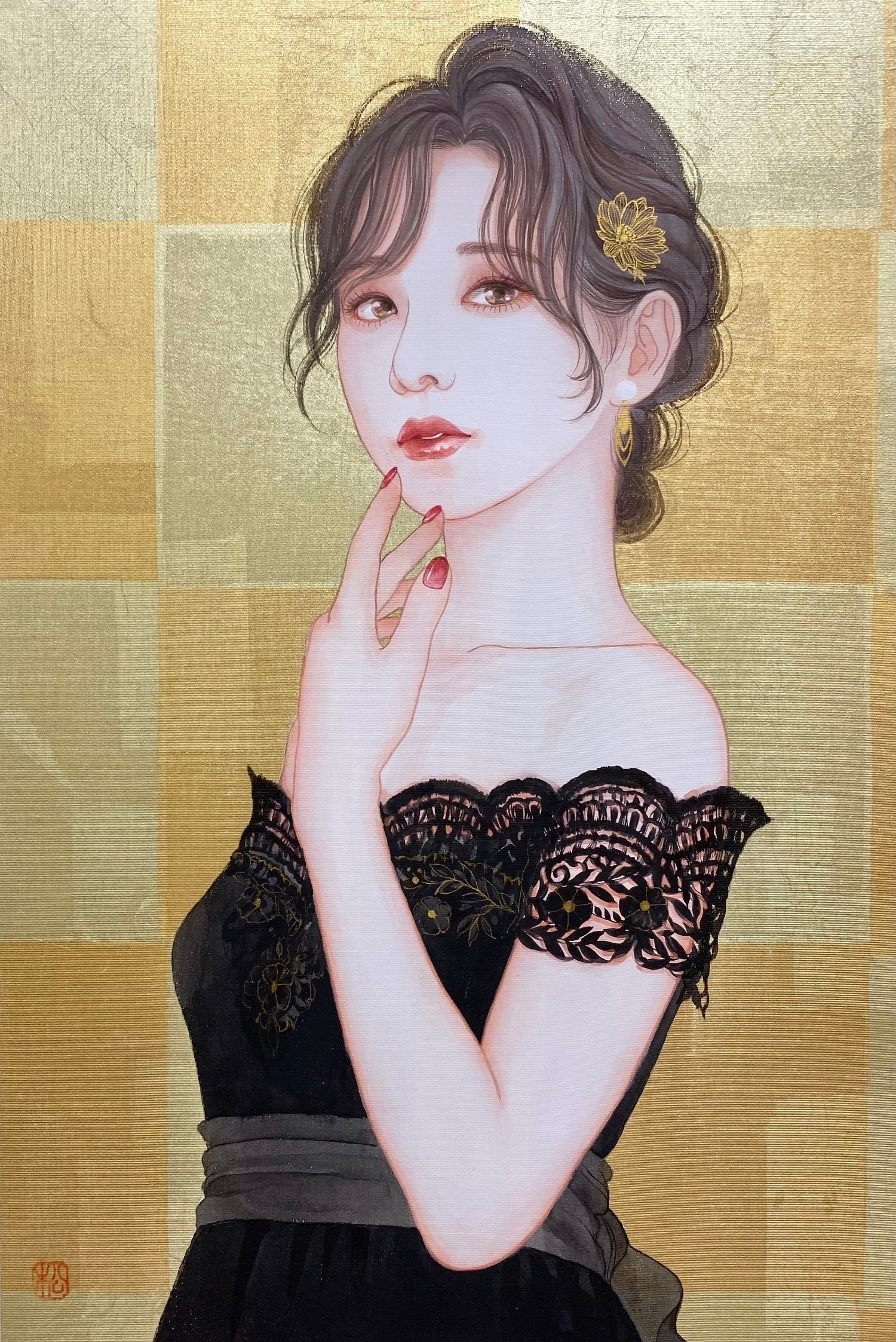 松原 亜実 「きざし」 絹本着彩 264,000円