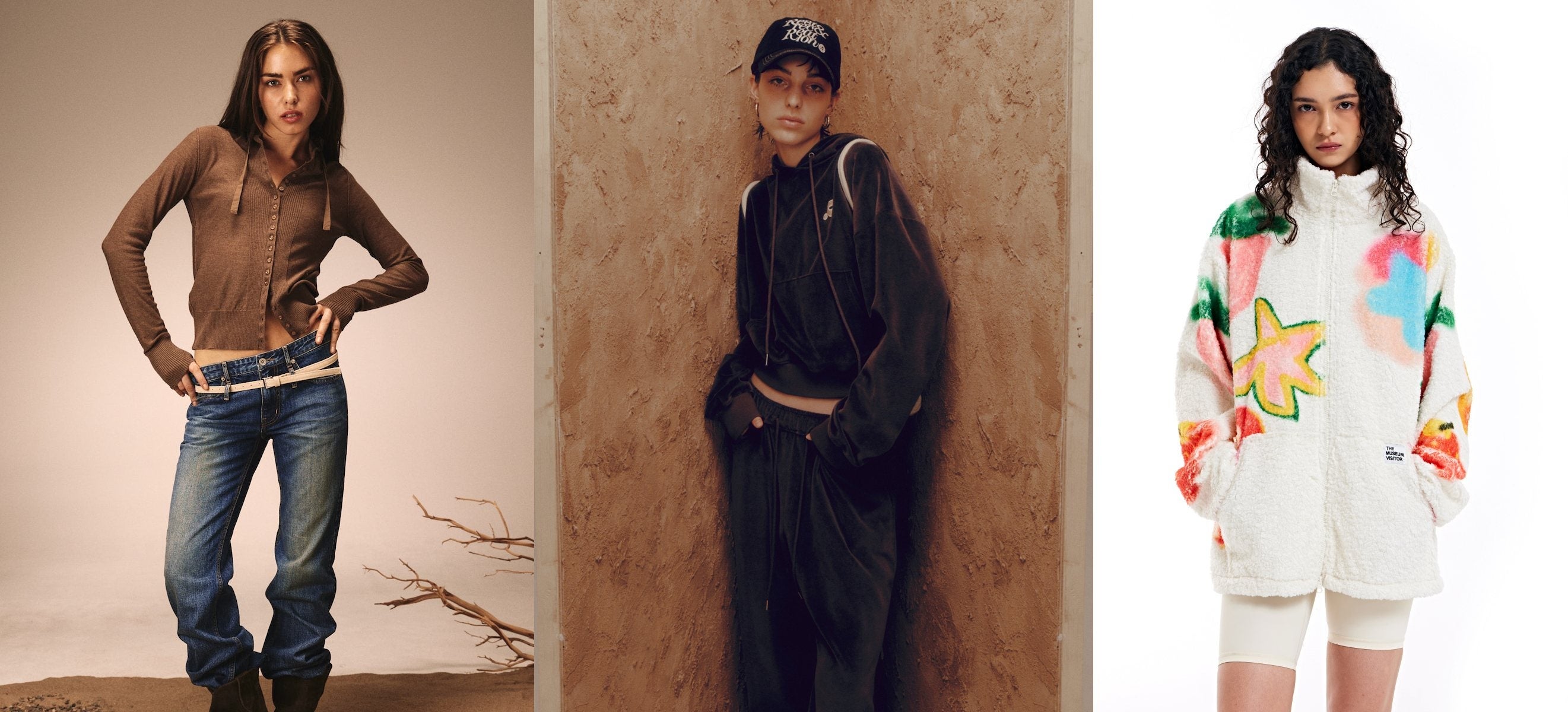 (左から)「GLOWNY(グロウニー)」、「Rest＆Recreation(レストアンドリクリエーション)」、「The Museum Visitor (ザミュージアムビジター)」