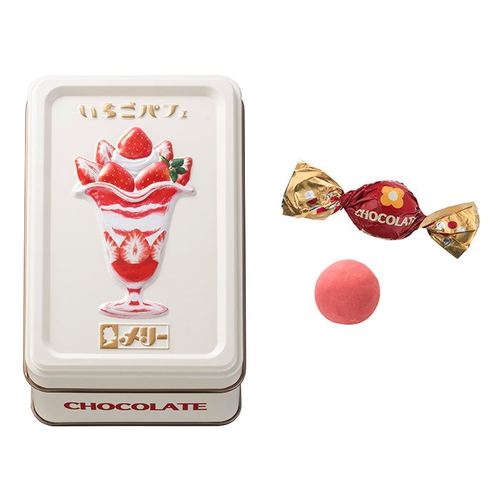 「メリーチョコレート はじけるキャンディチョコレート。」 いちごパフェ缶<2月1日(木)から2月14日(水)お届け>1,296円