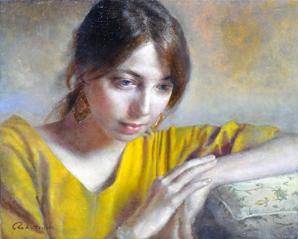 「刻」キャンバスに油絵　F3号　181,500円