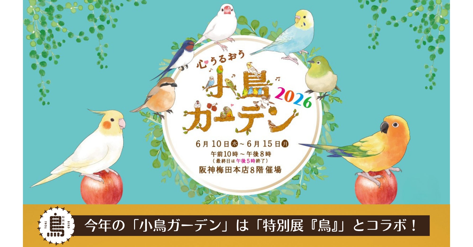 阪神梅田本店】約100名の鳥作家が集結!「小鳥ガーデン」が今年さらに 阪神梅田本店】約100名の鳥作家が集結!「小鳥ガーデン」が今年さらに