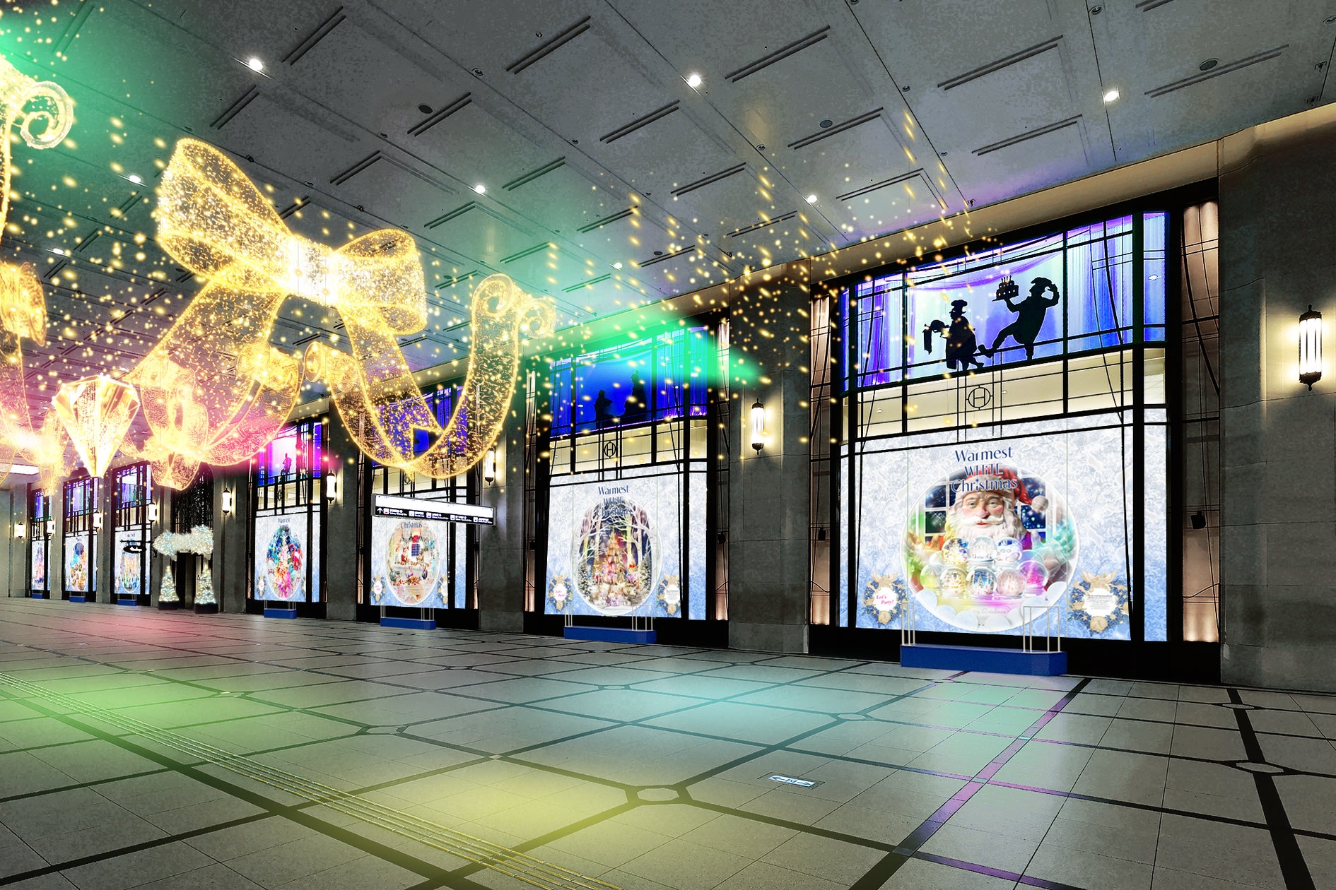 【阪急うめだ本店】阪急のクリスマスが11月18日(水)よりスタート!梅田の風物詩・コンコースウィンドーには巨大なスノードームの世界が広がる幻想的なイルミネーションが登場