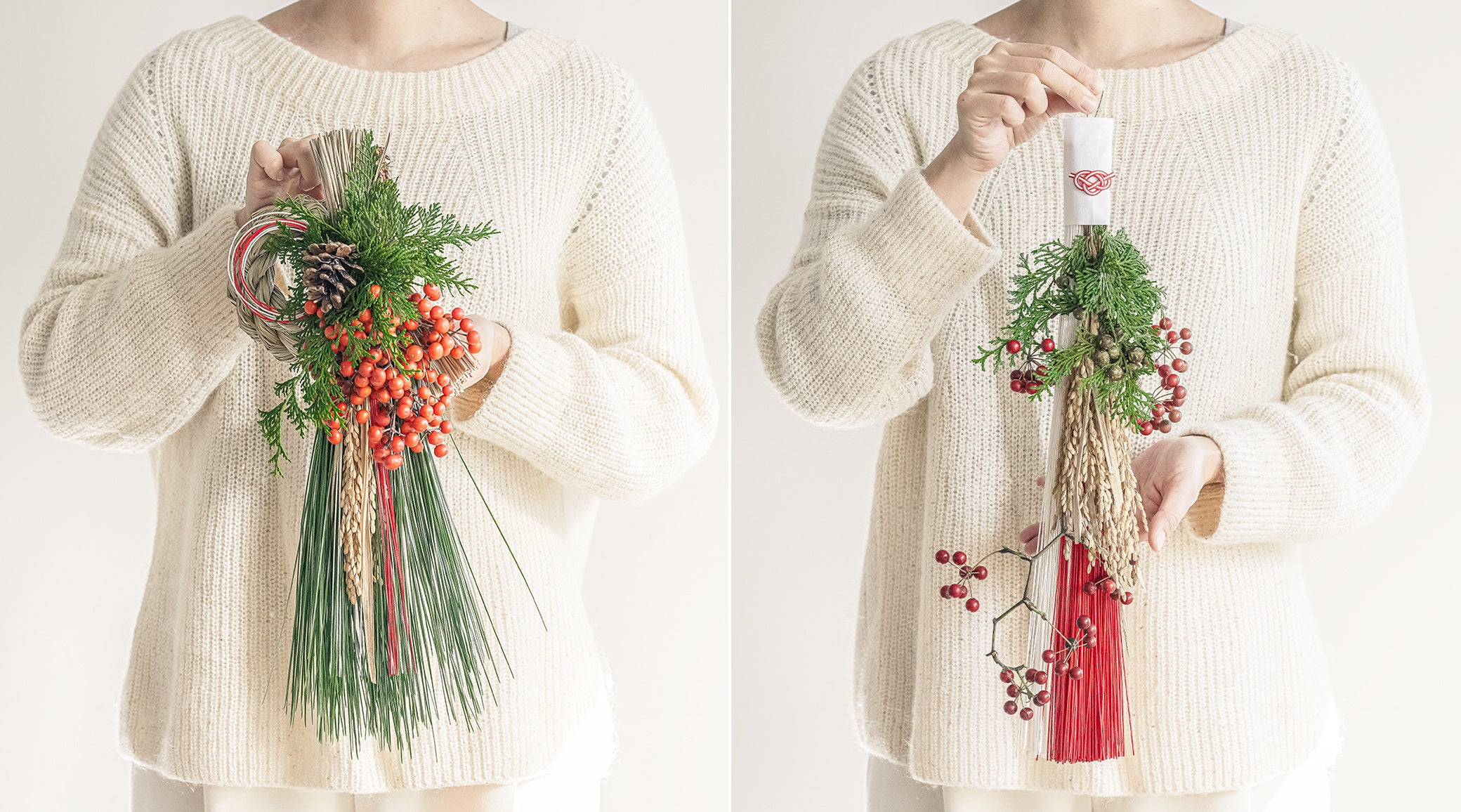 枝もの定期便のSiKiTO】新年の神聖な空気を招く、枝ものを使ったお正月