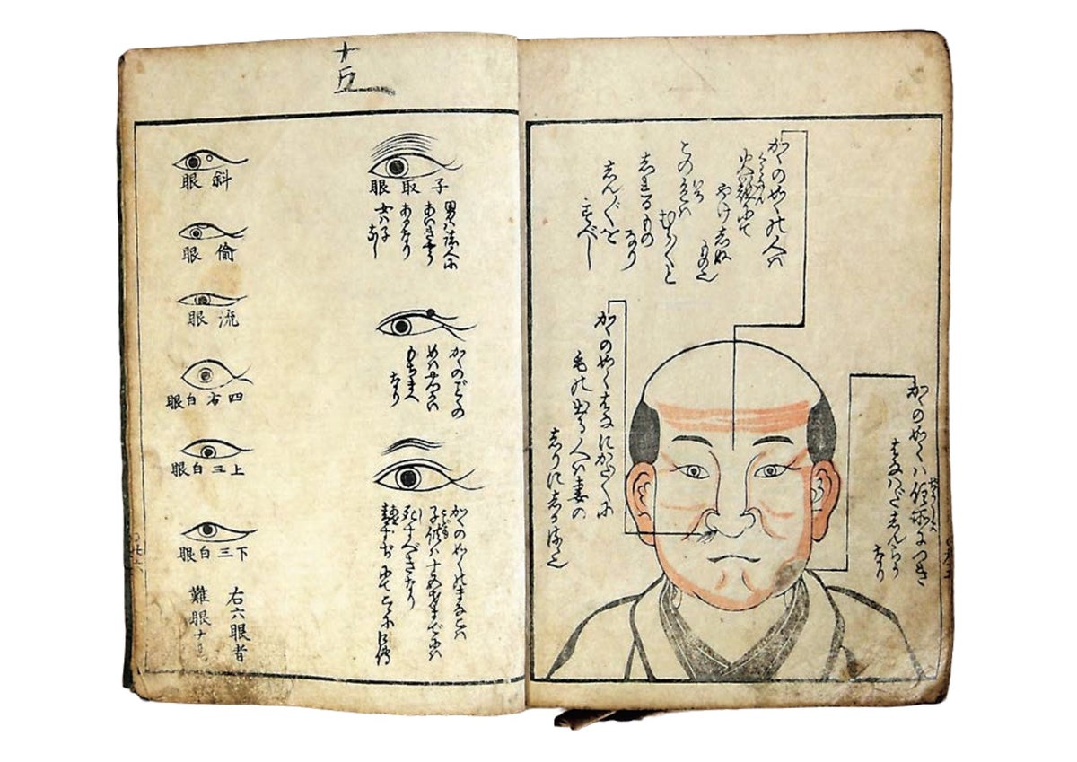 人相占い解説書 遠野市立博物館蔵