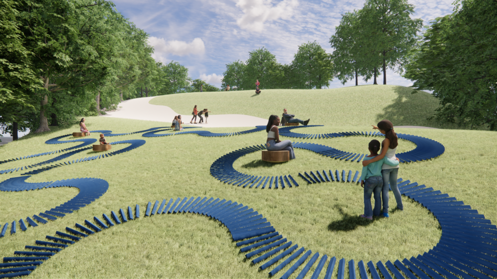 廃材となった薪1000本を活用した「巨大ランドアートプロジェクト」実施