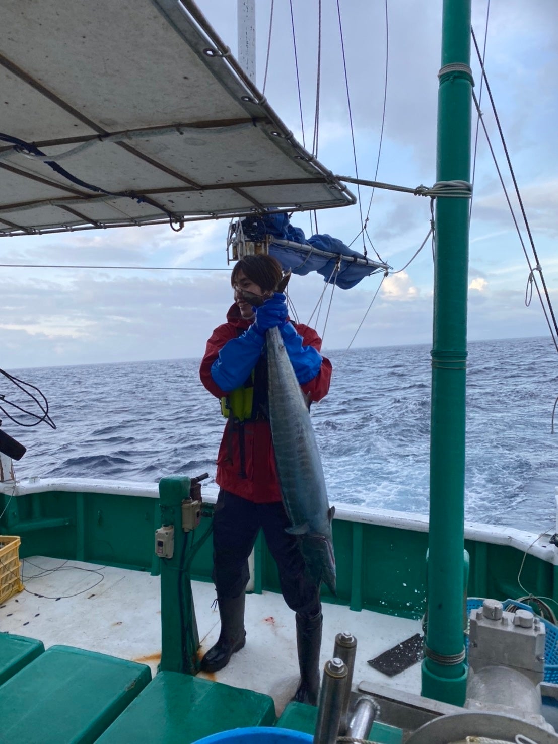 2022年9月に実施したクラチャレにて漁業体験の様子