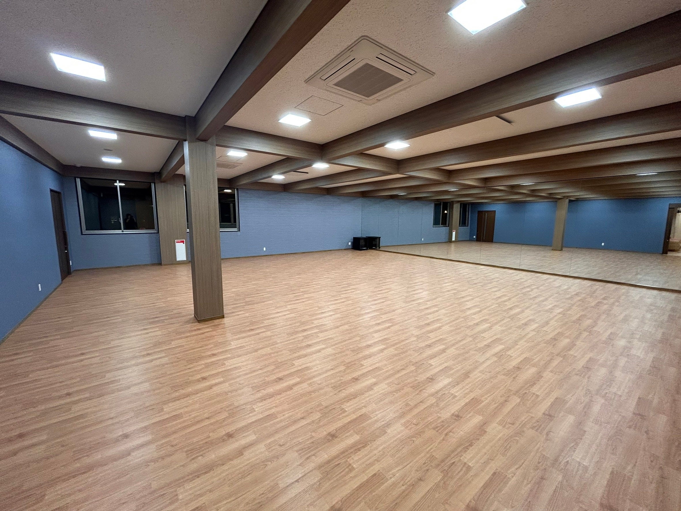 広々とした空間でレッスンを受けることができます。