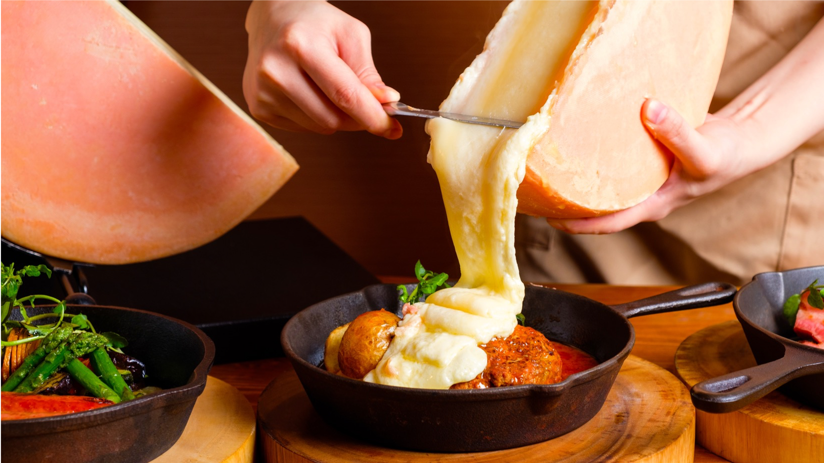 必見！大迫力のラクレットチーズなどが待望の実演再開！個室は貸し切り