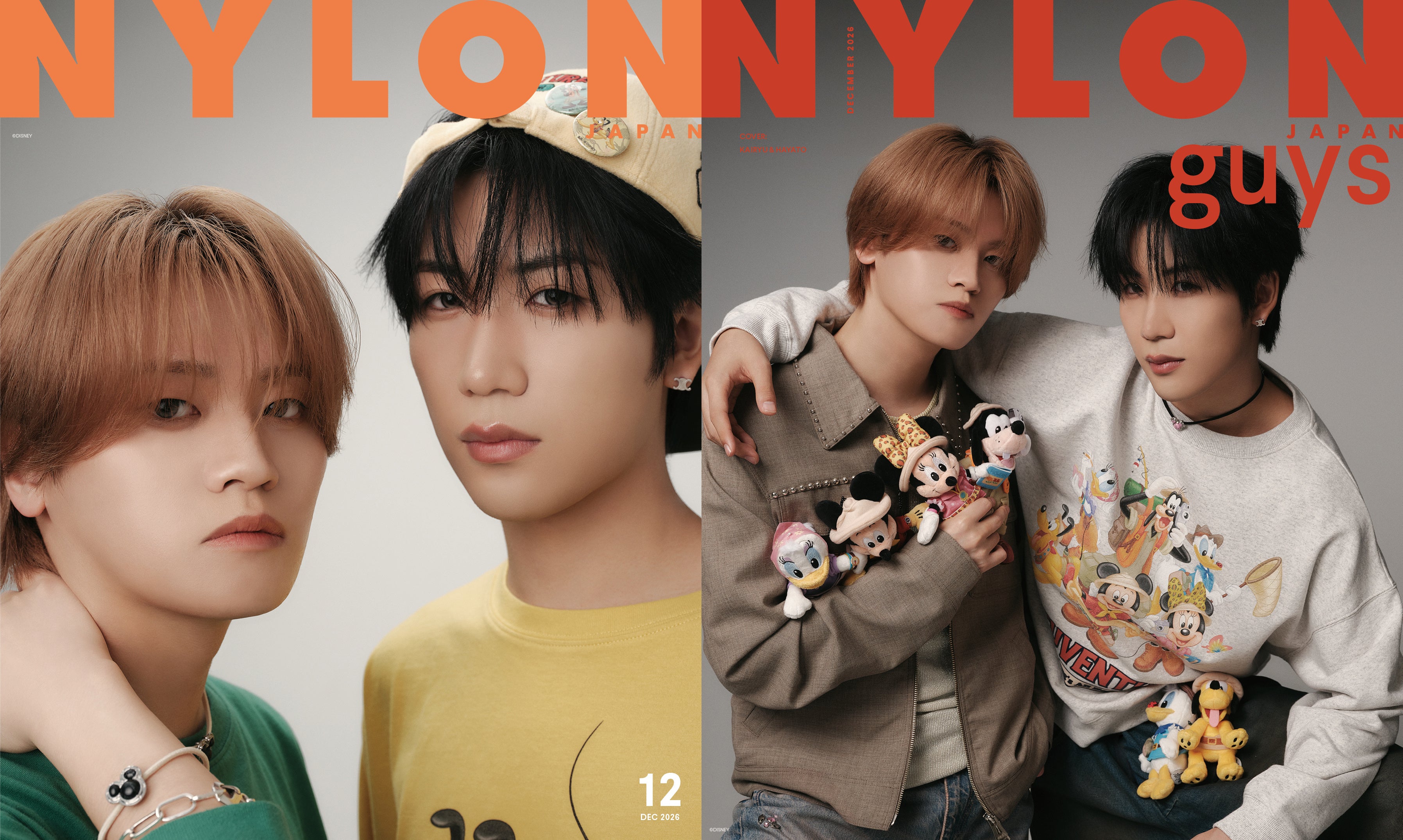 『MUS（エムユーエス）』 のアイテムを纏ったダンス＆ボーカルグループMAZZELのKAIRYU & HAYATOが『NYLON JAPAN 12月号特別版』のW表紙を飾ります。