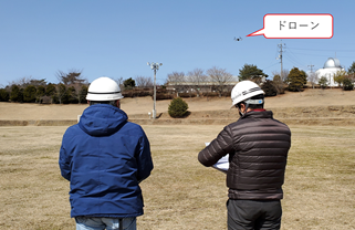 ＜ドローンを活用した災害対応の様子＞