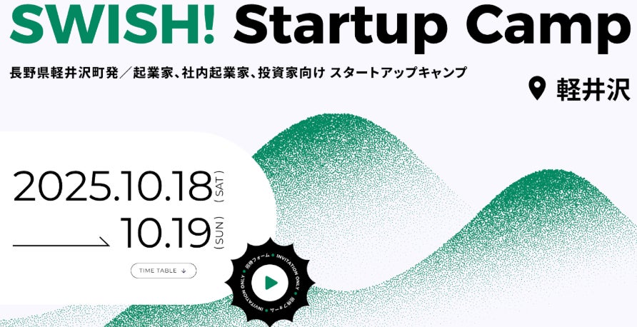 長野・軽井沢の自然で原点に返る、スタートアップキャンプ「SWISH! Startup Camp」開催決定!