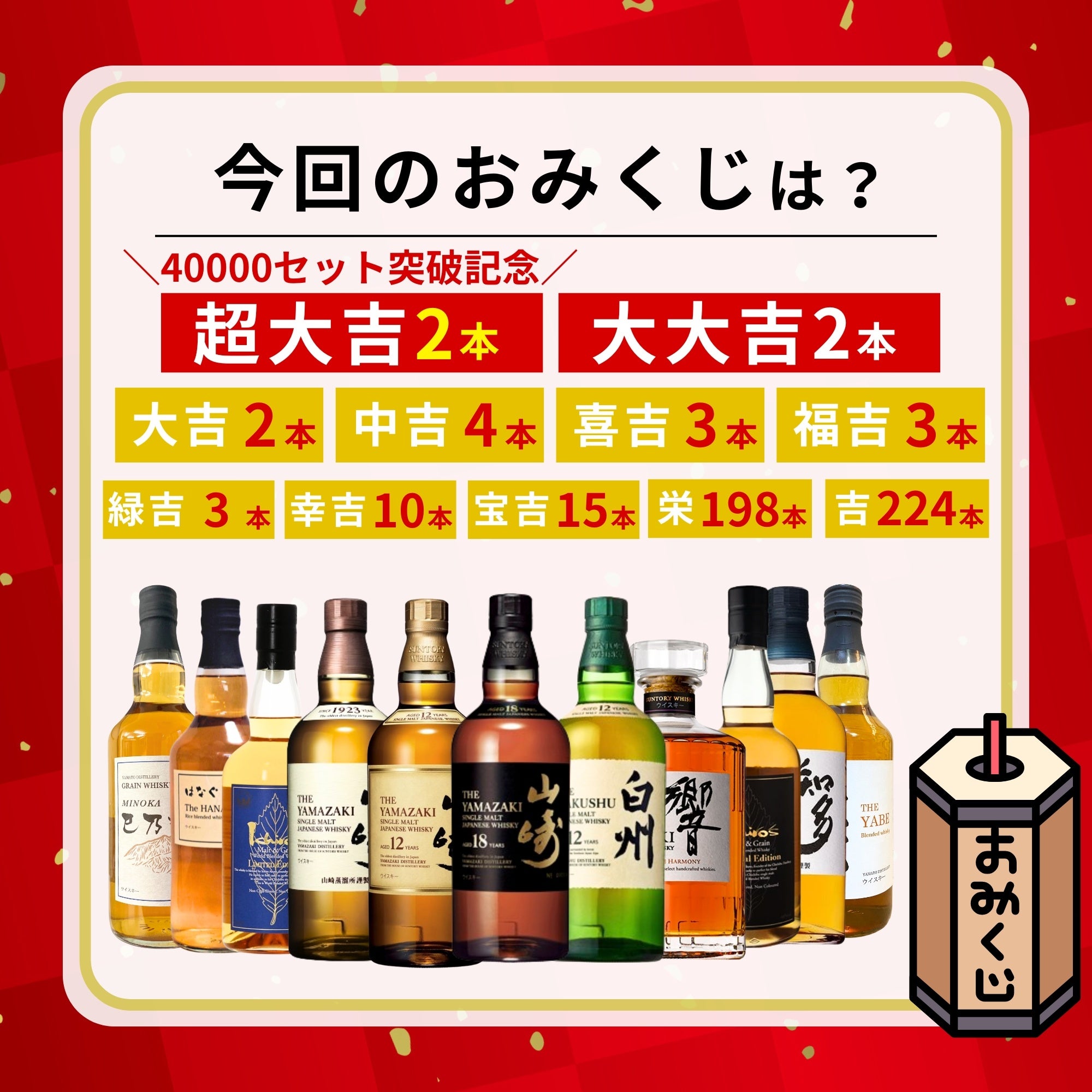 1等 山崎18年のチャンスが2倍】！！累計販売数40,000セット突破記念！1