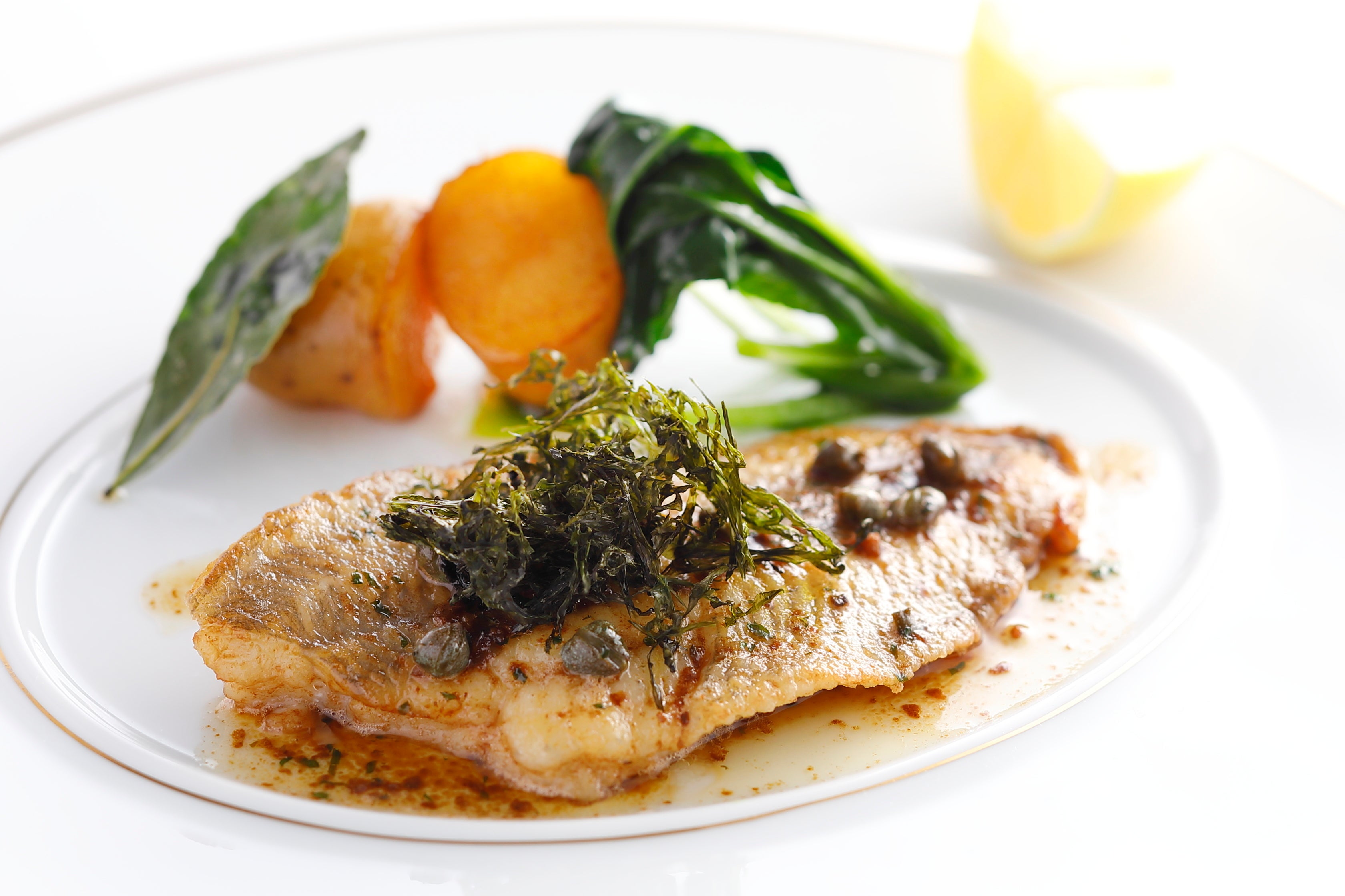 舌平目のムニエル　焦がしバター醤油