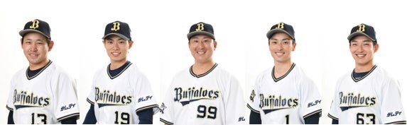 (左から)宮城 大弥、山岡 泰輔、杉本 裕太郎、福田 周平、山﨑 颯一郎