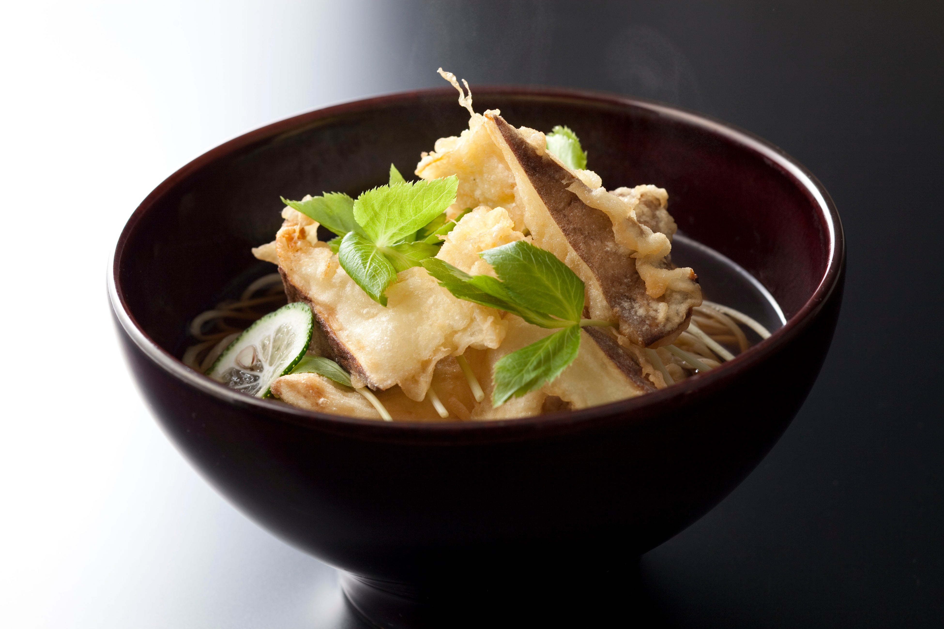 松茸天麩羅そば