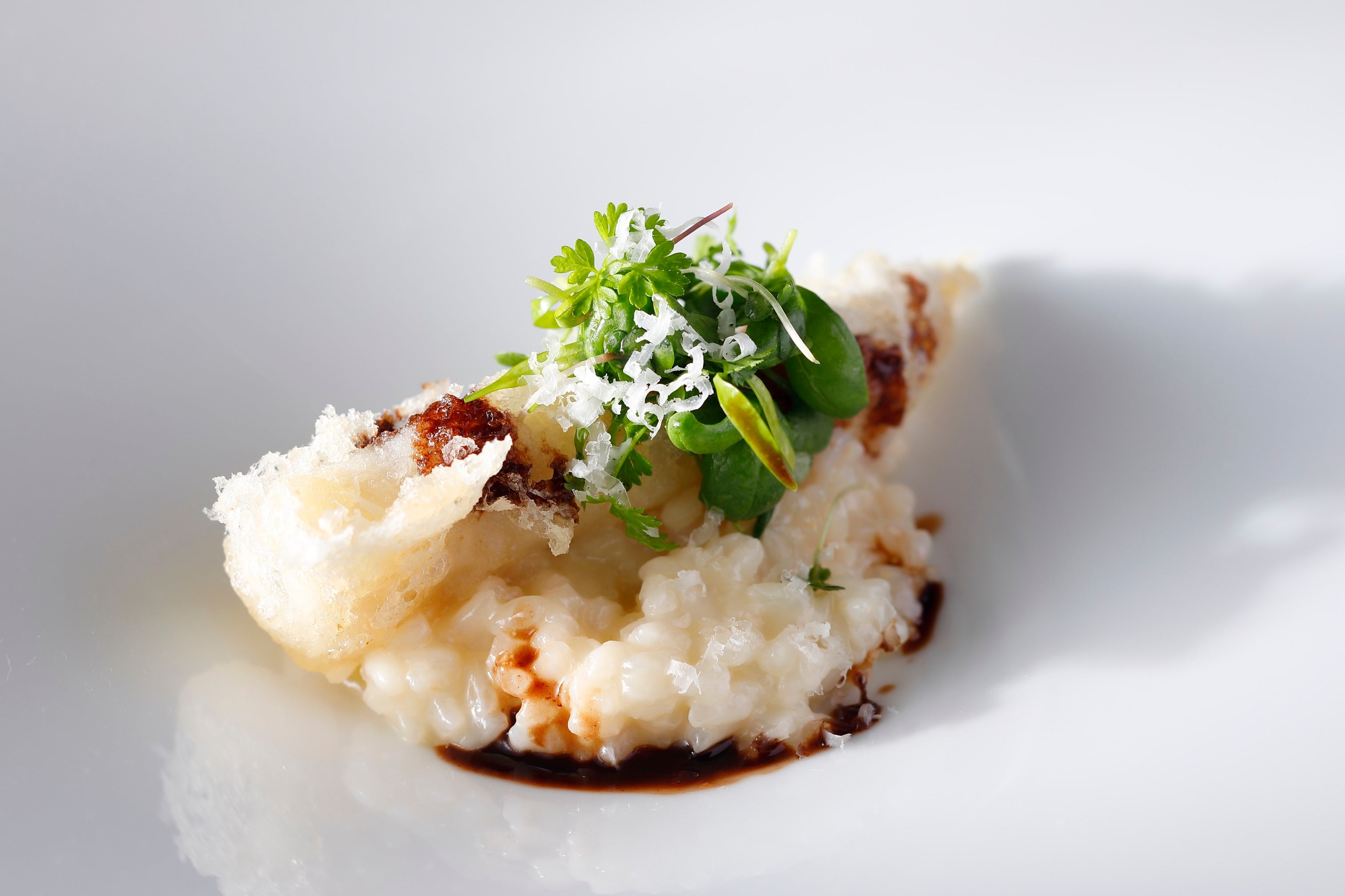 穴子のフリットパルメジャーノリゾット添え