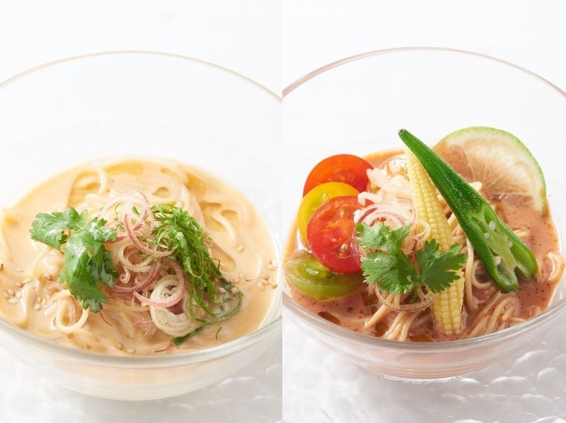 ウニ風味ごまだれ（ZENBヌードル）　トマトベジ白湯（ZENBヌードル）