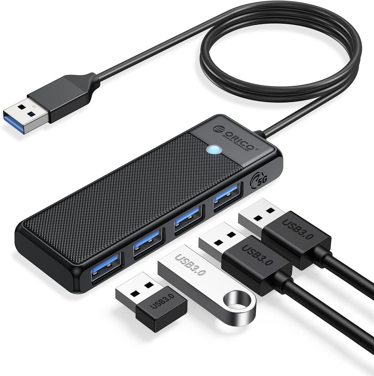 ORICO、超スリムな4ポートUSB 3.0ハブを発表 最大5Gbps転送と各ポートの過電流保護に対応