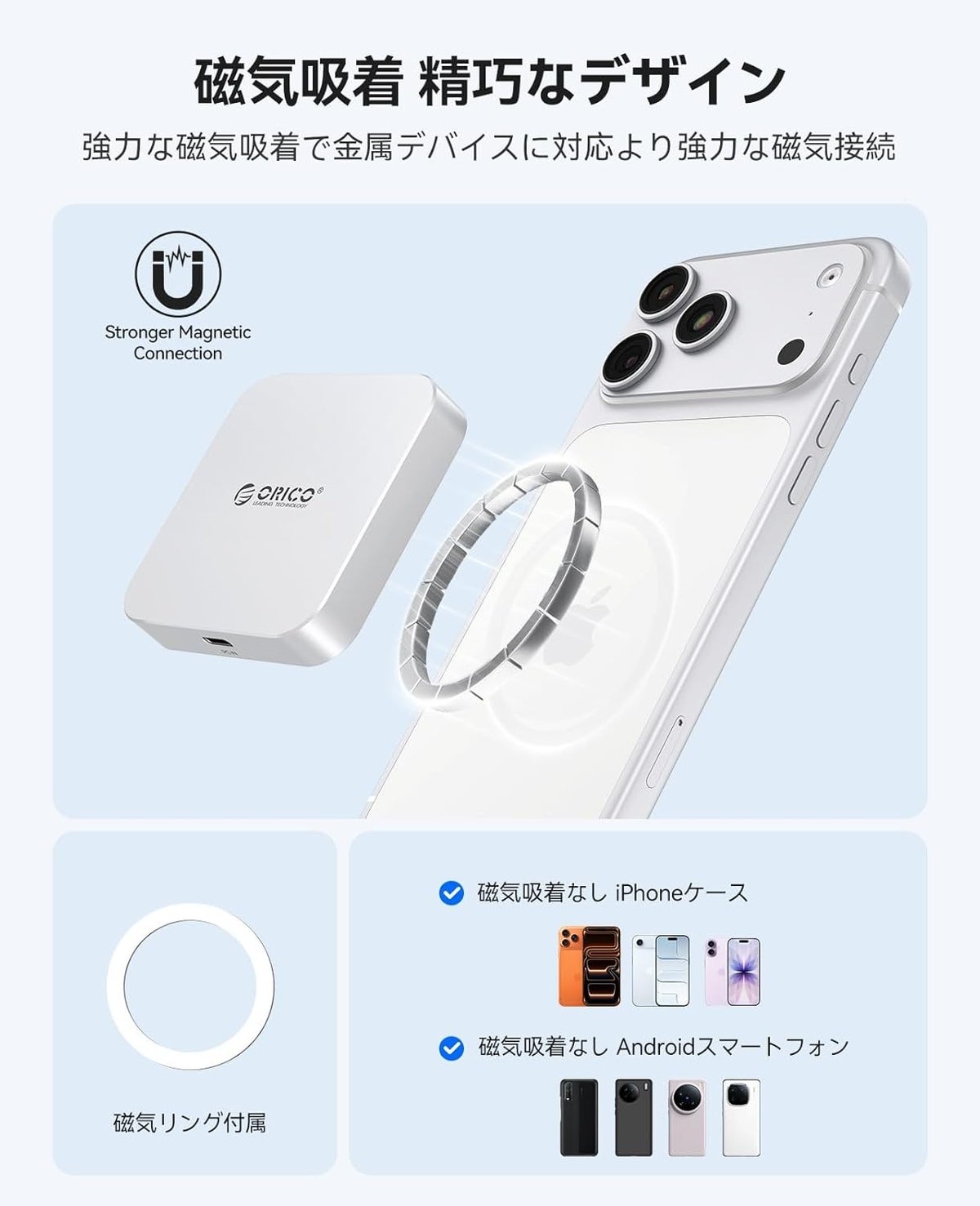 ORICO、MagSafe対応の磁気吸着式カードリーダーを発表 SD/TFデュアル同時読み取り・ProRes動画の直接保存・100W PD充電に対応