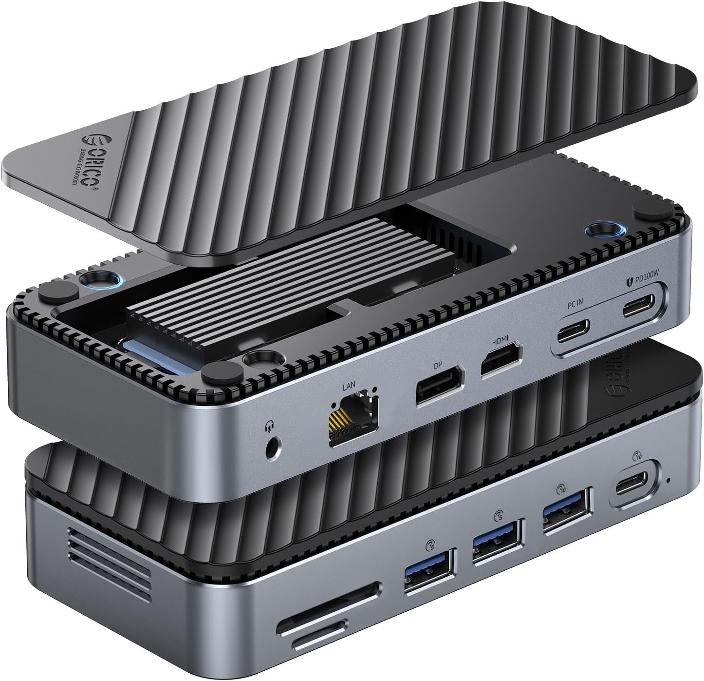 ORICO、ドック＋M.2 SSDケース一体型の多機能ドックを発表。8K/4Kデュアル出力・10Gbps転送・最大8TB拡張・100W PD充電・ギガビットLAN搭載でモバイルワークを強力サポ