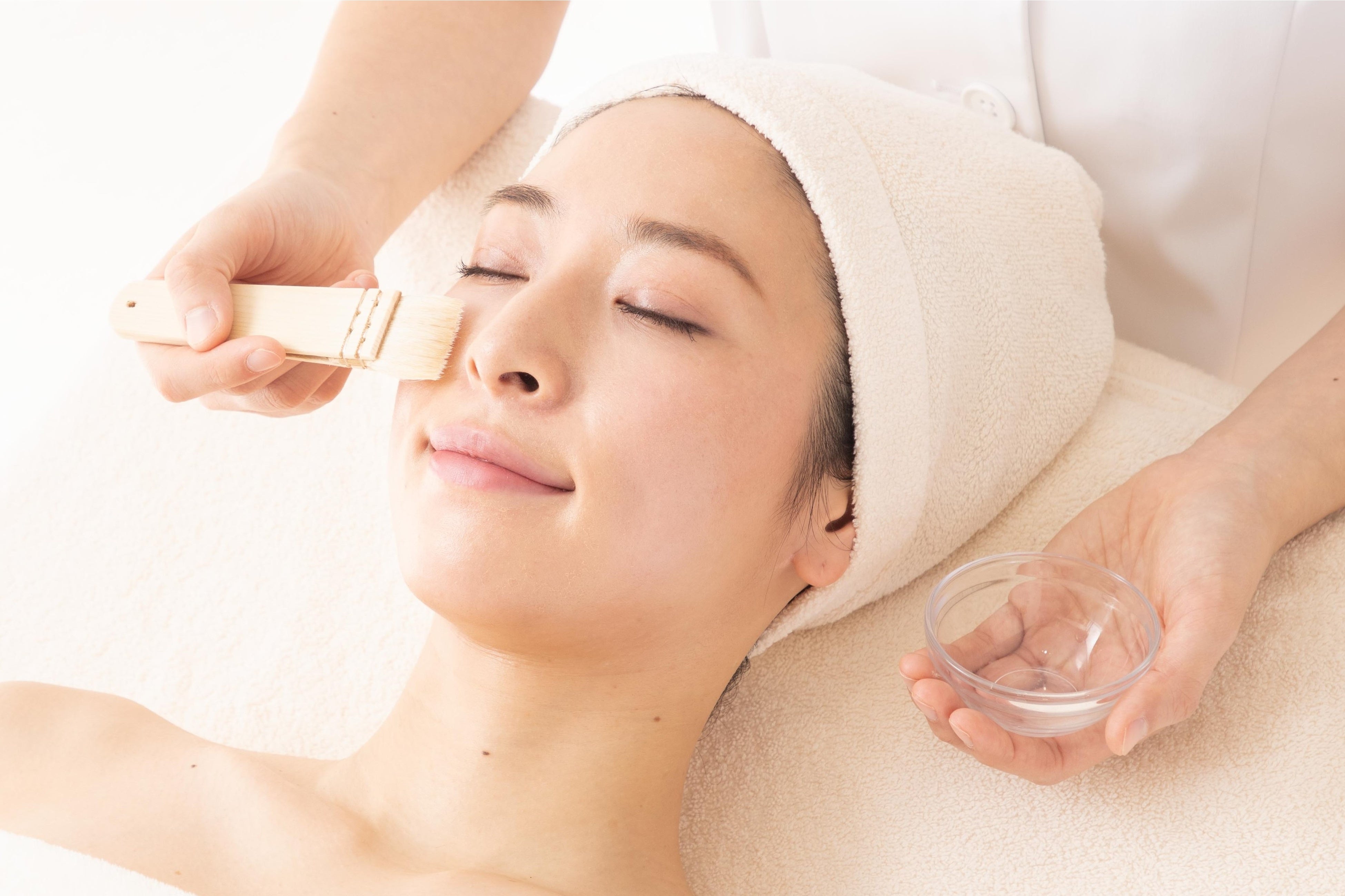 ※ピーリングケア（角質ケア）の様子