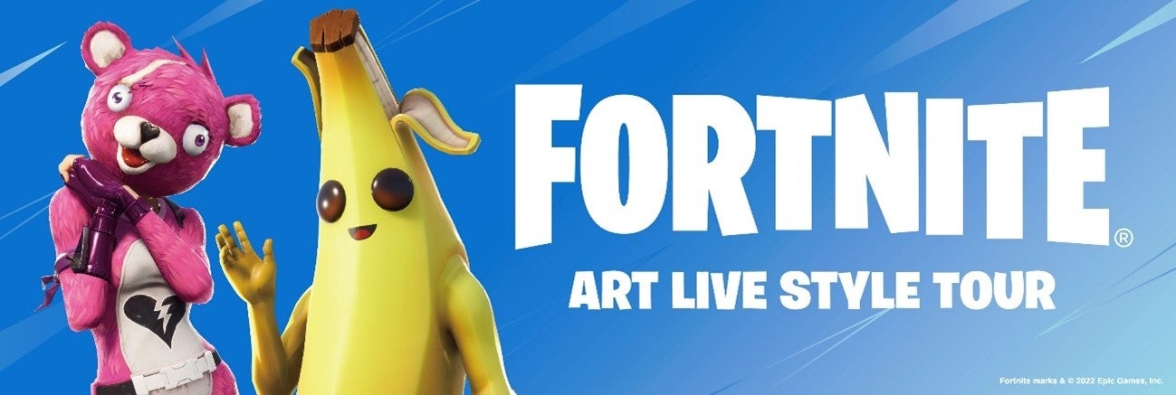 「FORTNITE ART LIVE STYLE TOUR」が地方2店舗で追加開催！アパレルやアクセサリーを販売、3,300円ごとにダイカットステッカーをプレゼント！