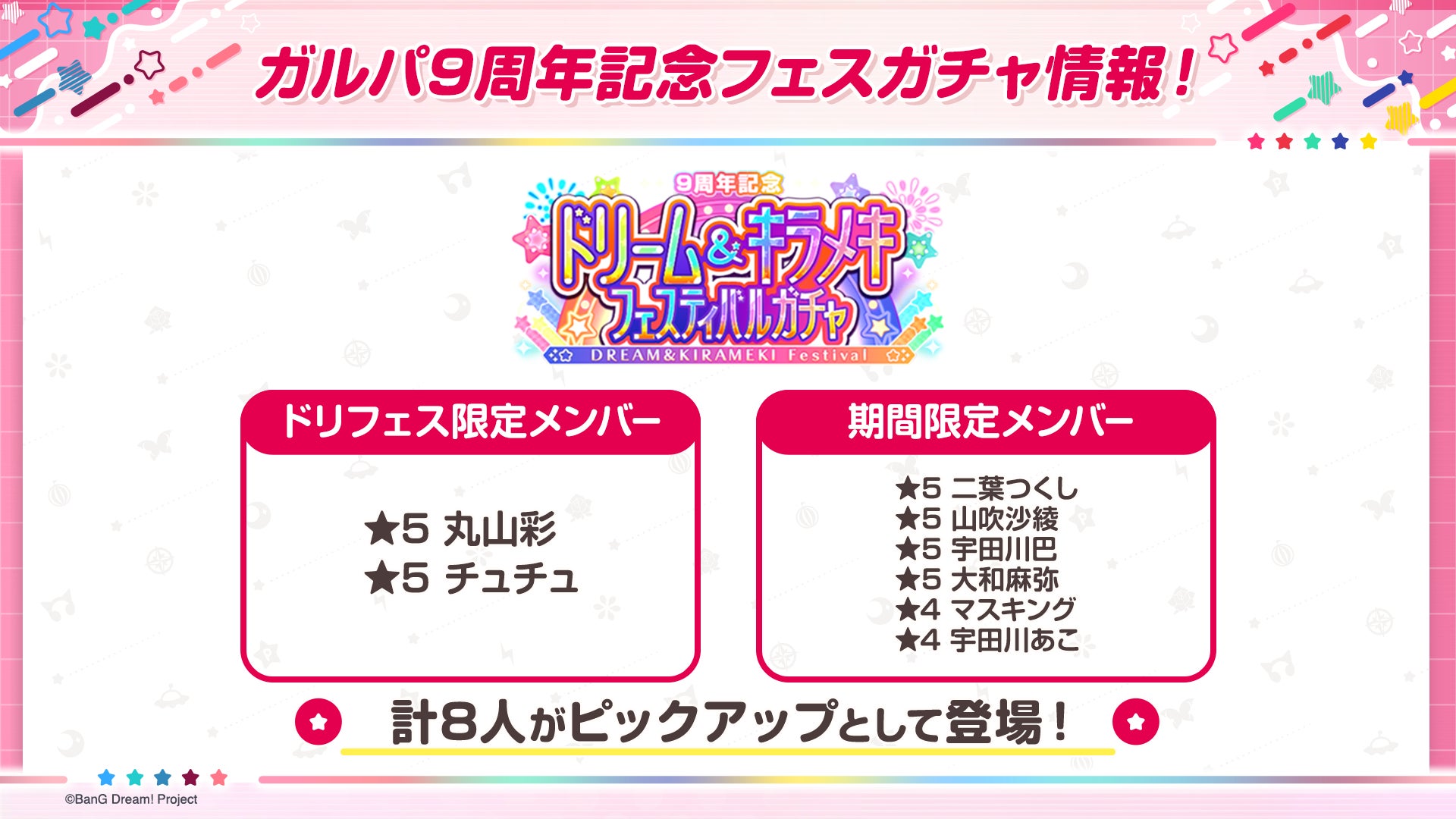 ガルパ9周年!ドリフェスガチャ&イベント情報まとめ ガルパ9周年!ドリフェスガチャ&イベント情報まとめ