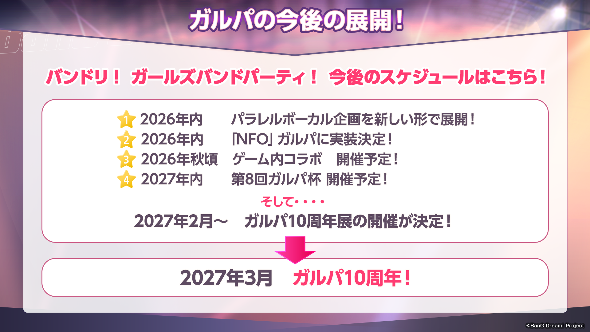 ガルパ9周年速報！10周年へ新展開＆神アプデ情報まとめ