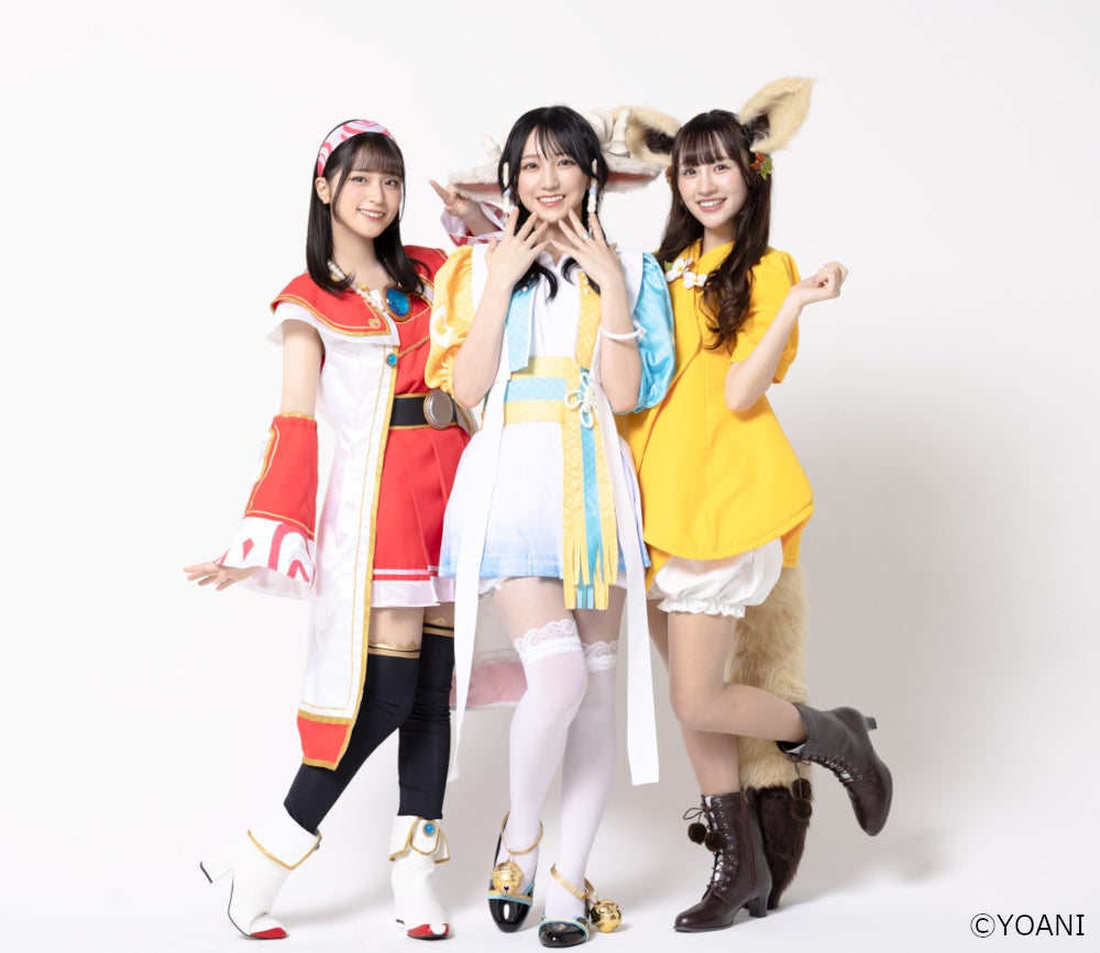 左から　佐々木舞香さん（ビショップ）、野口衣織さん（ララ）、 音嶋莉沙さん（ビーストテイマー）