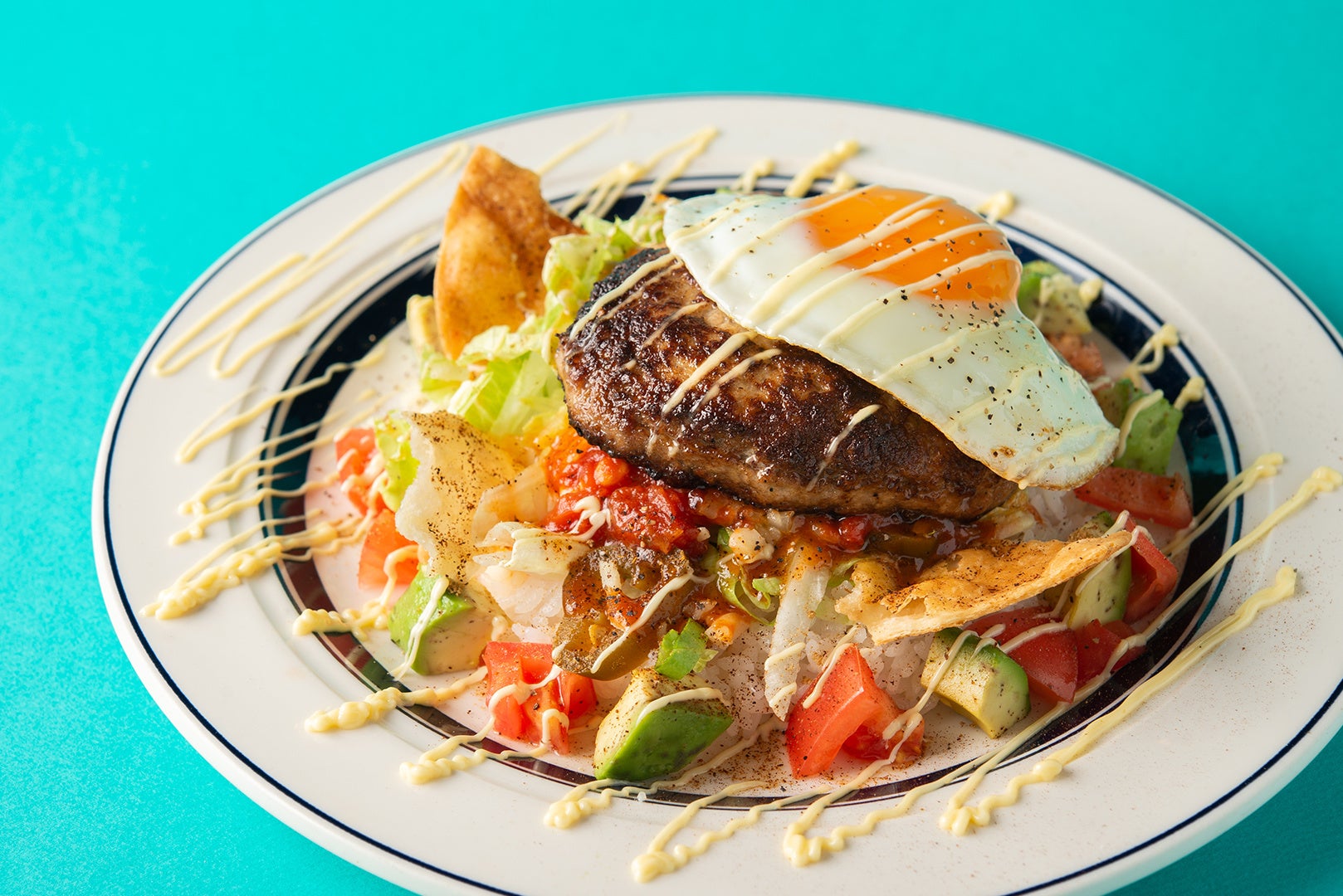 熟成ハンバーグのスパイシータコライス【沖縄-OKINAWA-】