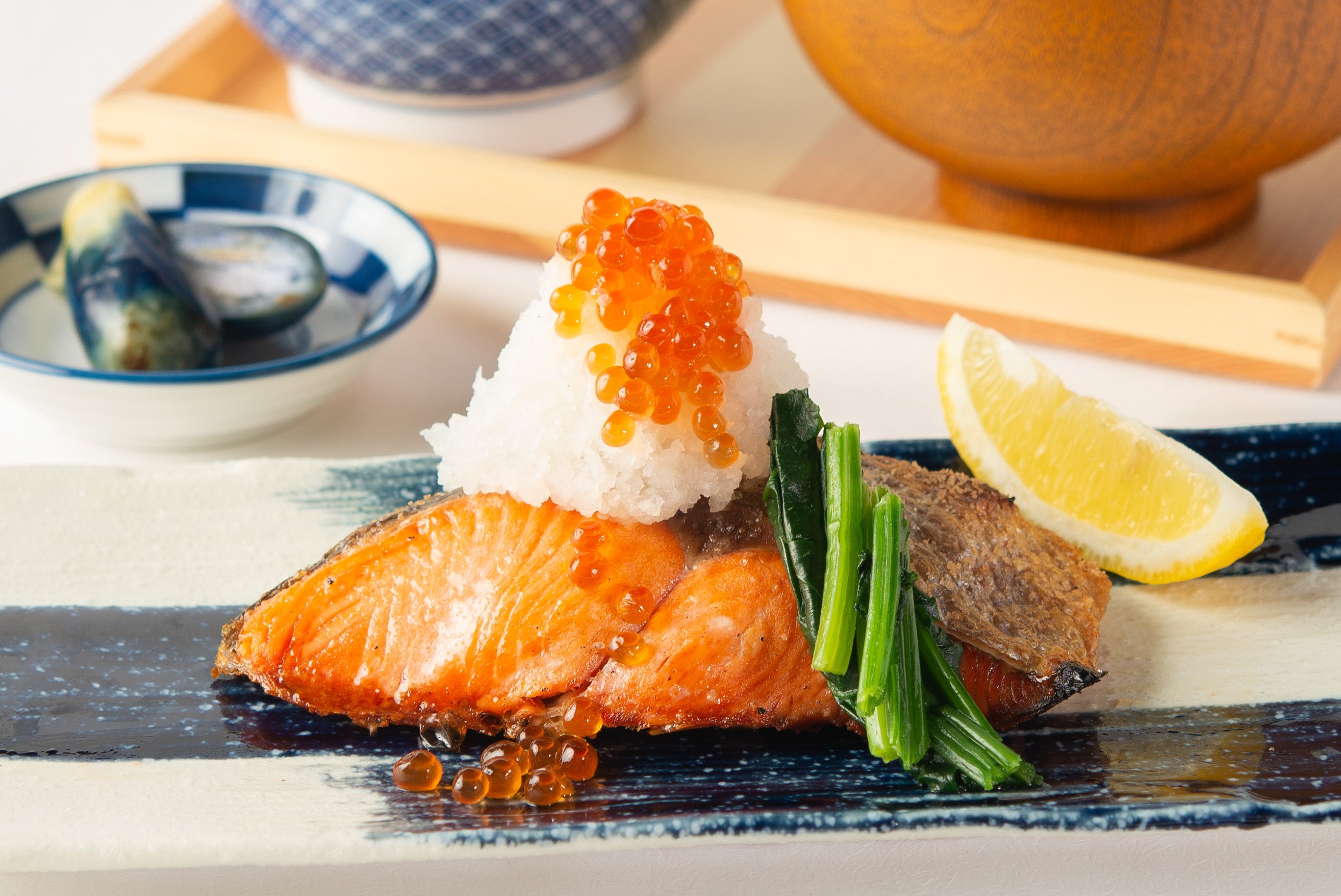 サーモンの塩麴焼き膳