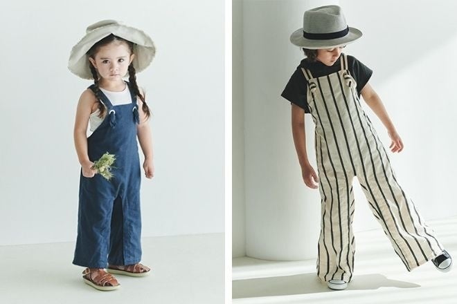 “loisir salopette”カラーpeacock、stripe