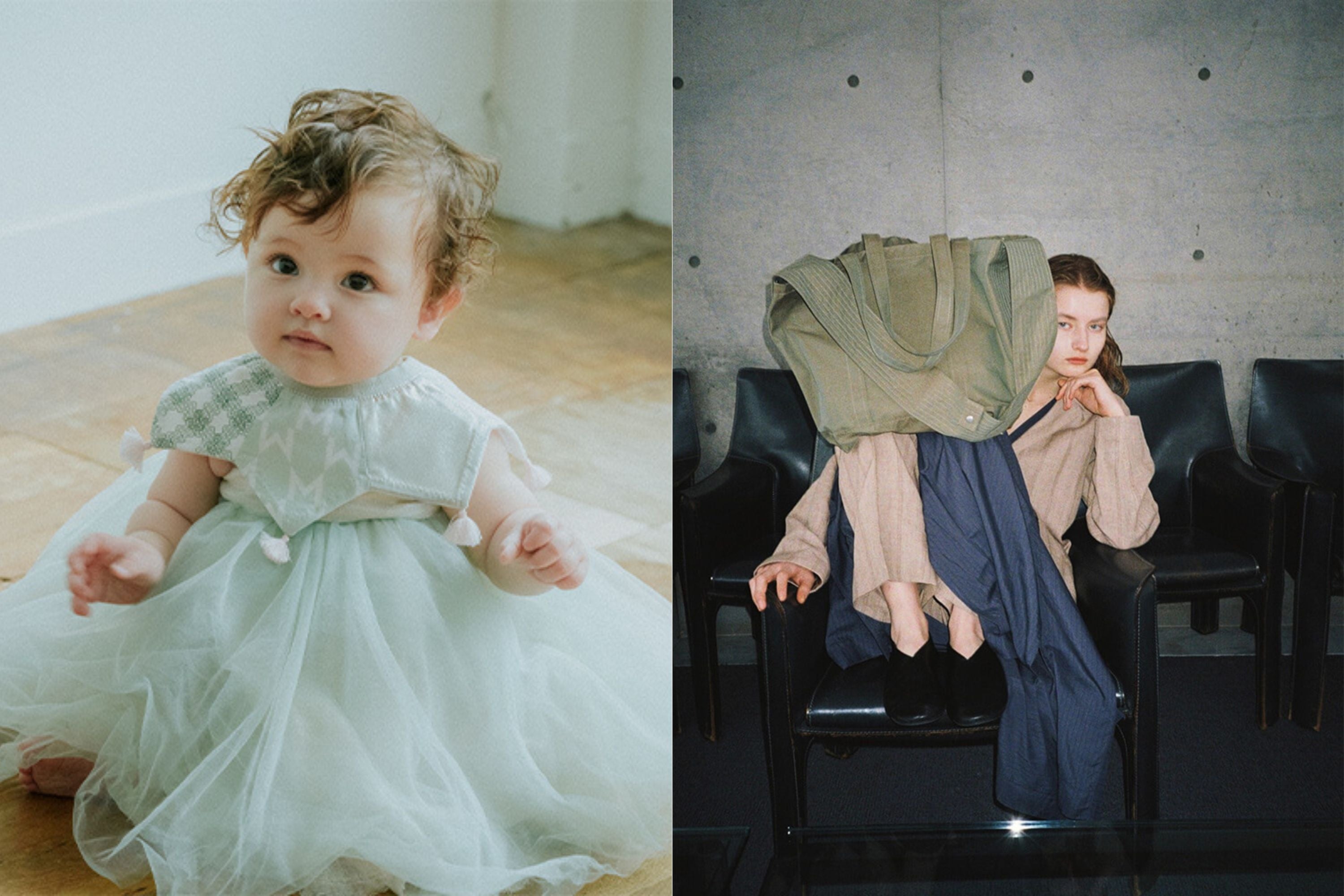 （左）ベビー＆キッズギフトブランド「MARLMARL （右）ペアレンツブランドMATO by MARLMARL