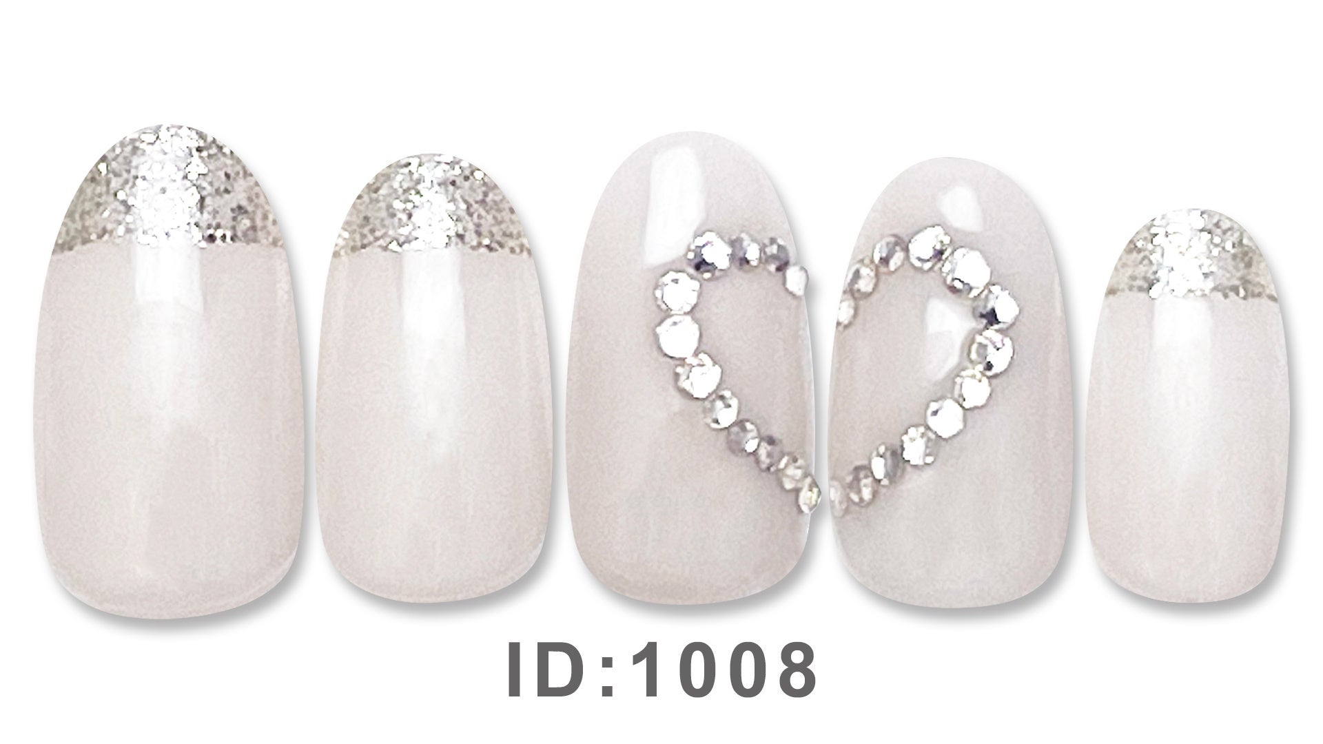 指をつけると可愛いハートになるワンホンネイル